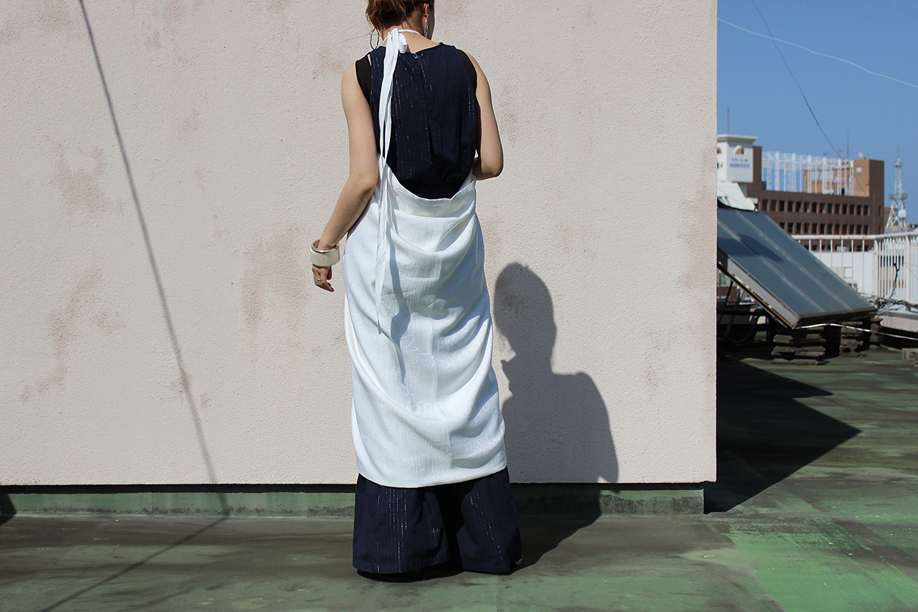 FUMIKA_UCHIDA - SILK MOIRE APRON SKIRT: VIOLA STELLA women's blog