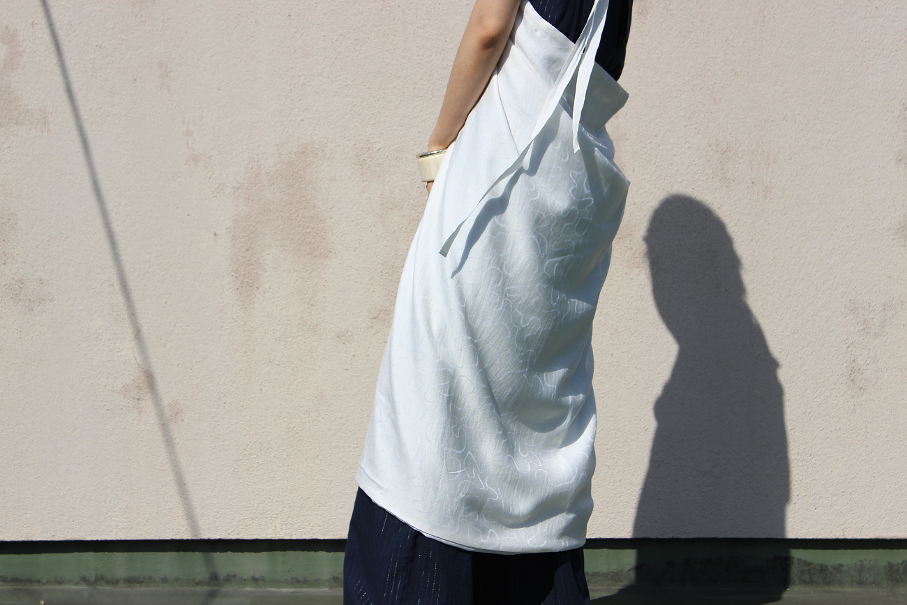 FUMIKA_UCHIDA - SILK MOIRE APRON SKIRT: VIOLA STELLA women's blog